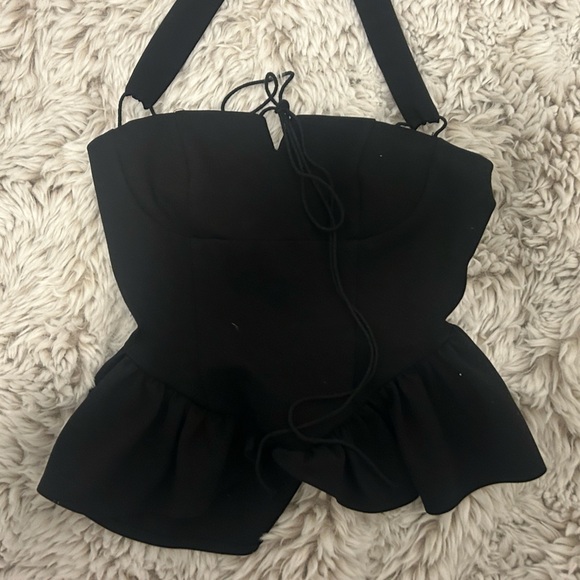 Black halter top Allina Liu size XXS - Picture 2 of 4